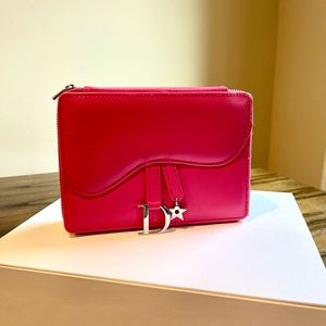 Dior Saddle Pink Makeup Case with Mirror New